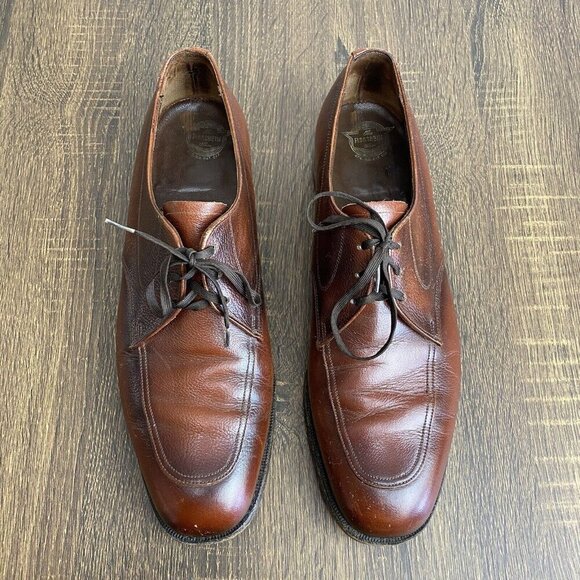Florsheim Derby Dress Shoes Men\'s 11B Apron Toe Lace Up Brown Cherry Leather main image 12